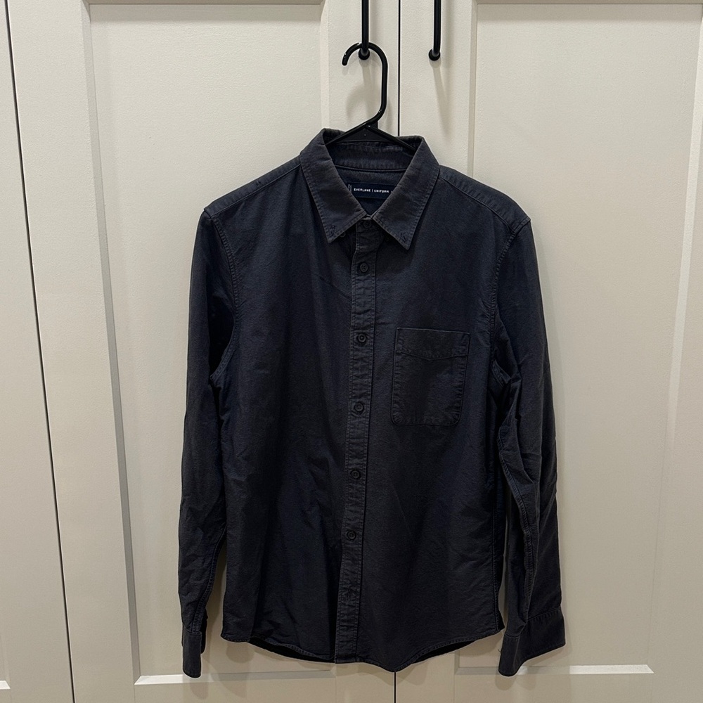 Everlane Men's Oxford Cloth Button Down Shirt - Dark Gray